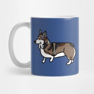 Dog Art Corgi Line and Color Mug